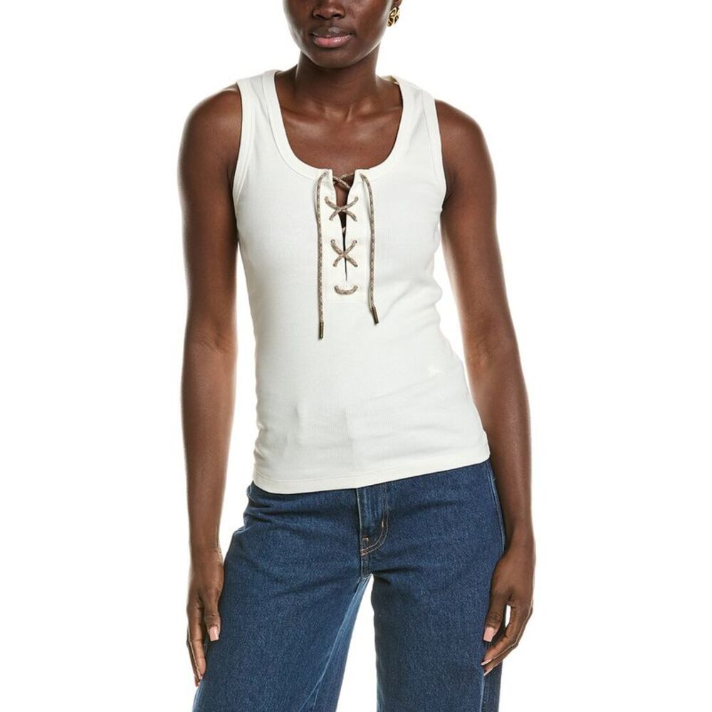 Burberry Womens  Check Trim Tank